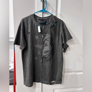NWT Boy London Distressed Eagle Graphic Shirt Unisex Edgy Grunge Soft Girl Top